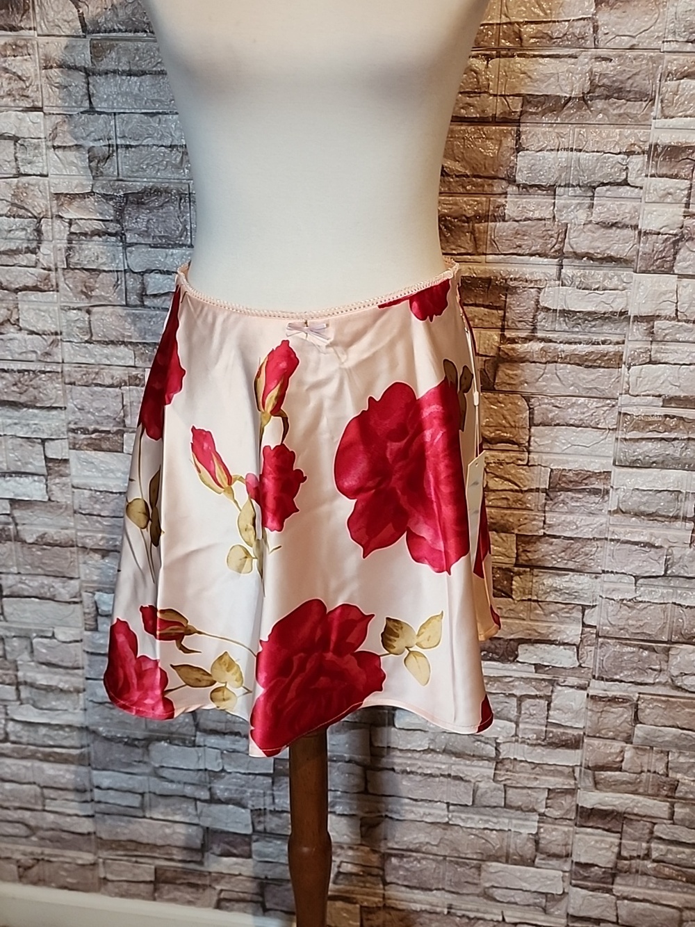Life Floral Skirt with Red Roses Brand New